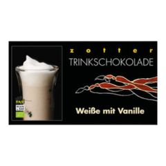 Organic drinking chocolate white vanilla 5x22g 110g - 6 pieces benefit pack from Zotter