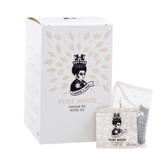 AFRO TEA Pure White Weißer Tee - Premium Tee 15 Stück - 15 handgenähte Teebeutel mit Weißtee von AFRO COFFEE
