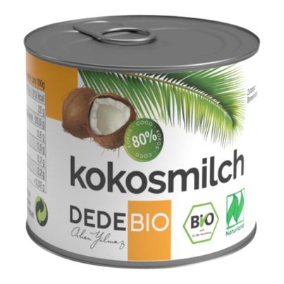 Bio Kokosmilch 22% Fett 200ml - 12er Vorteilspack von Dedebio Food