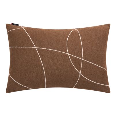 Cushion Cover fine lines crossed Color Brown 60x40cm by David Fussenegger