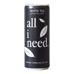 Bio White Tea Apple & Lime 250ml - 12er Vorteilspack von All I Need