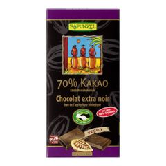 Bio Edelbitter Schokolade 70%  80g - 12er Vorteilspack von Rapunzel Naturkost