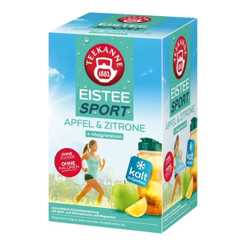 Eistee Sport Apfel Zitrone 18 Beutel von Teekanne