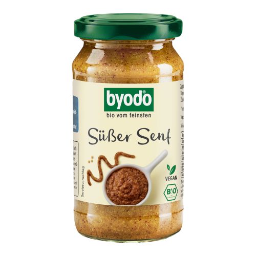 Organic sweet mustard 200ml - value pack of 6 from Byodo