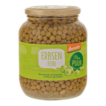 Bio Erbsen 680g - 6er Vorteilspack von Nur Puur