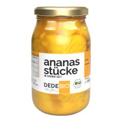 Bio Ananasstücke 350g - 6er Vorteilspack von Dedebio Food